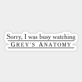 Watching Grey’s Anatomy Sticker